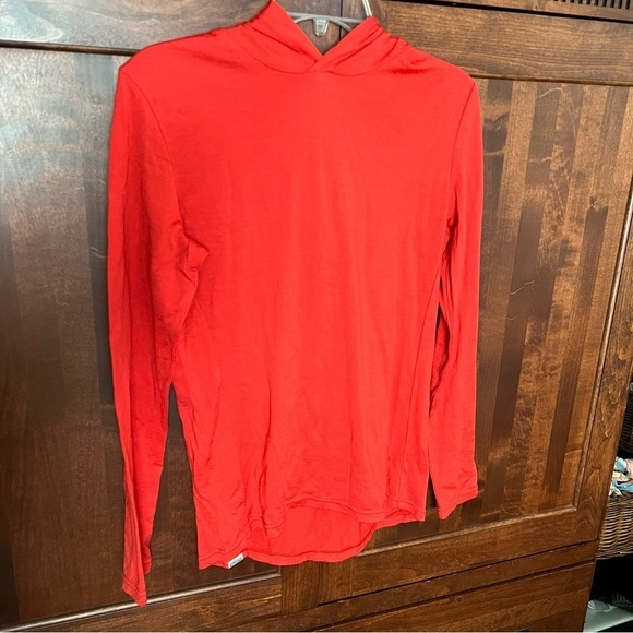 Chrome M Red Longsleeves MERINO WOOL Blend Women's Sweater Hoodie It#C52 - Picture 2 of 11